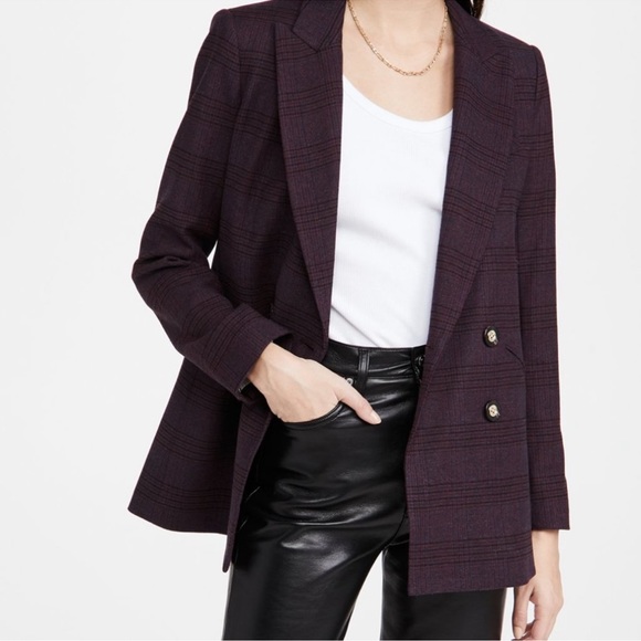 Veronica Beard Purple Plaid Blazer - Picture 2 of 10